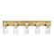 Z-Lite Fontaine 5 Light Vanity, Rubbed Brass & Clear 3035-5V-RB - alternate 8